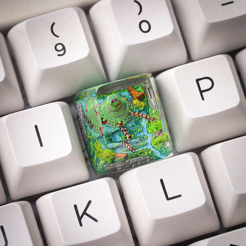 Resin Art Decor - Tecla de Resina com Tema de
