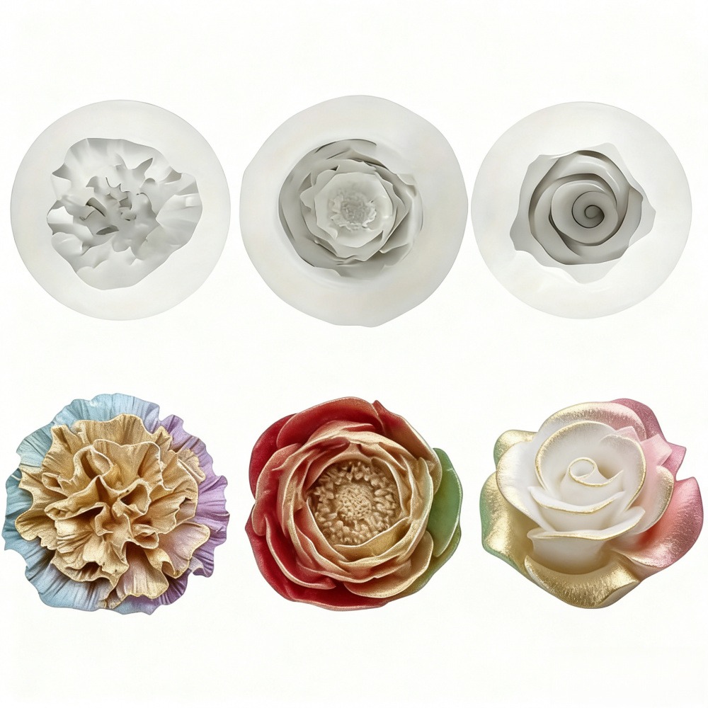 Resin Art Design For Wedding - Conjunto de 3 Moldes de Silicone