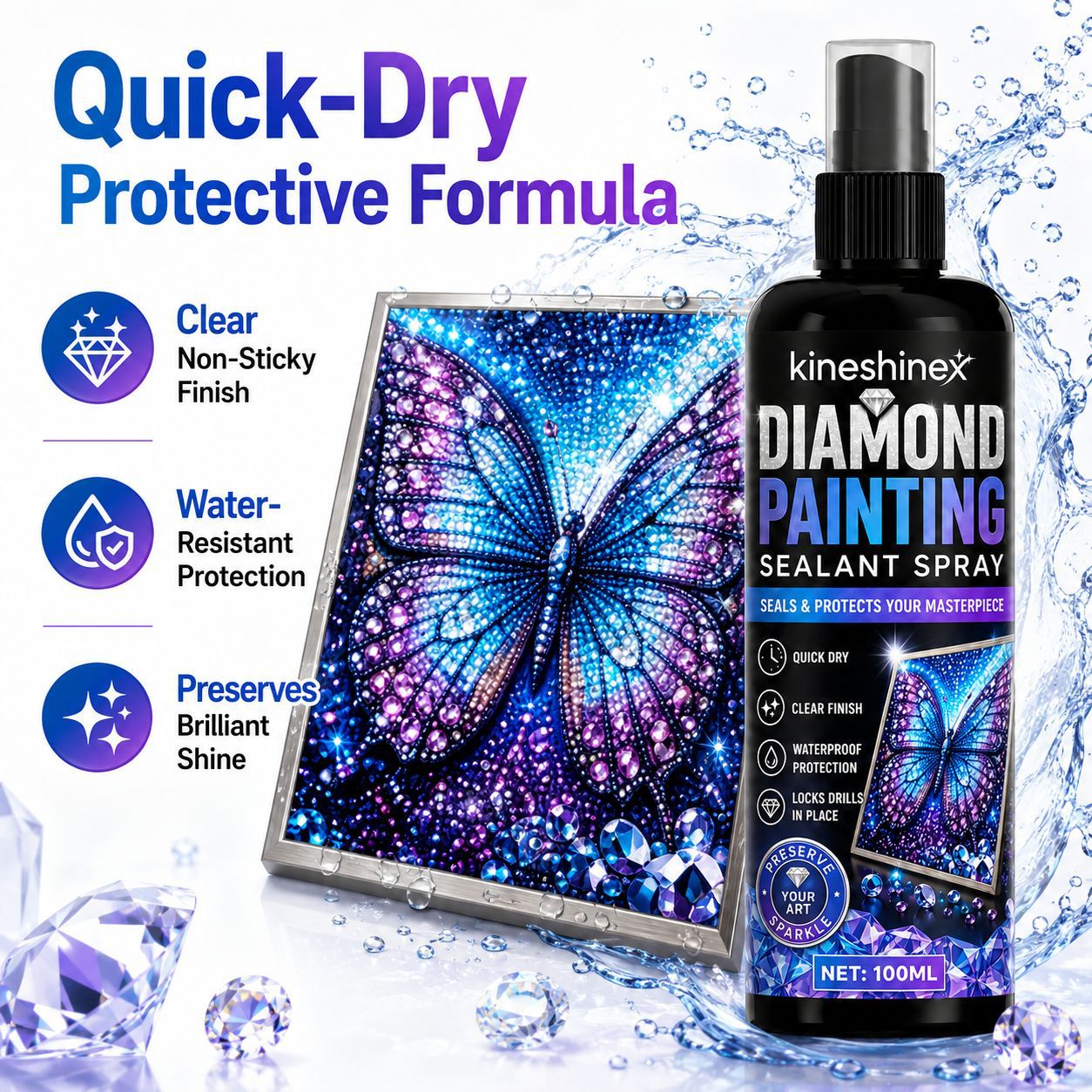 Resin Art Work - Spray Selante para Pintura Diamante 100ml