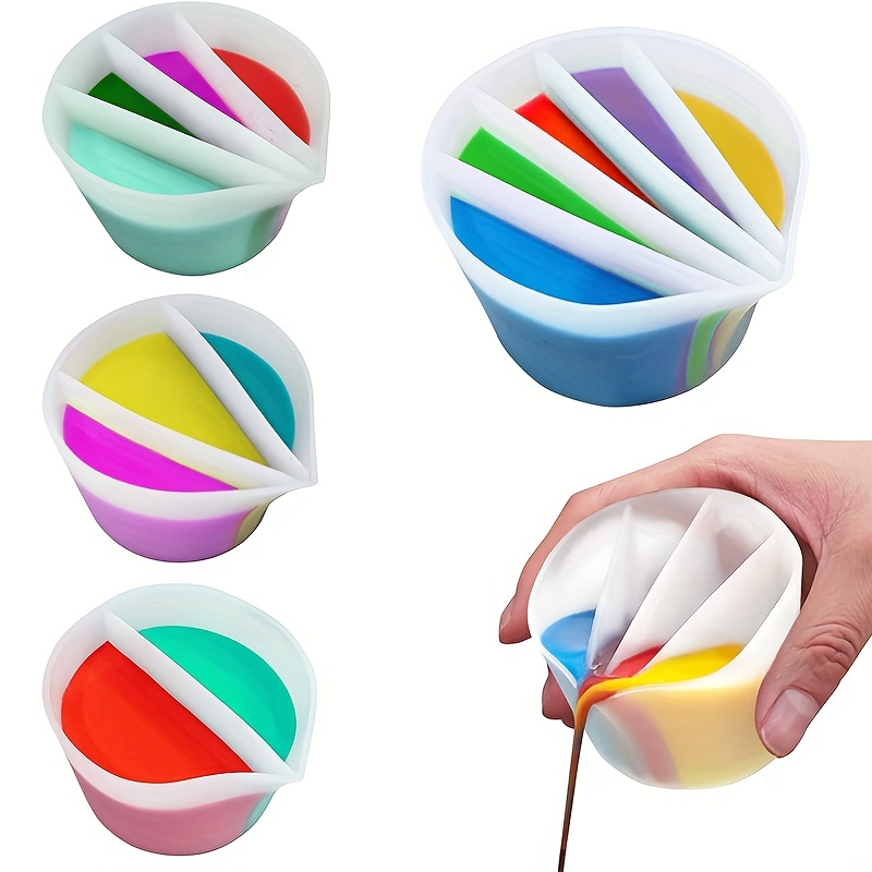 Resin Art Pouring - Conjunto de 4 Copos Reutilizáveis com